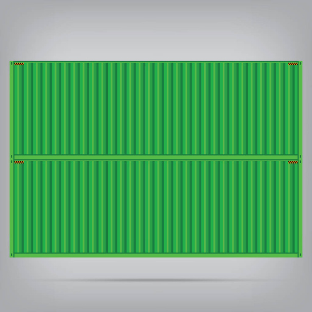 vector popular cargo green container shipping freight isolated t - Vector, Image