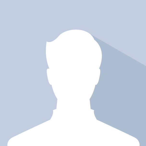 mężczyzna avatar zdjęcie profilowe, sylwetka jasny cień - Wektor, obraz