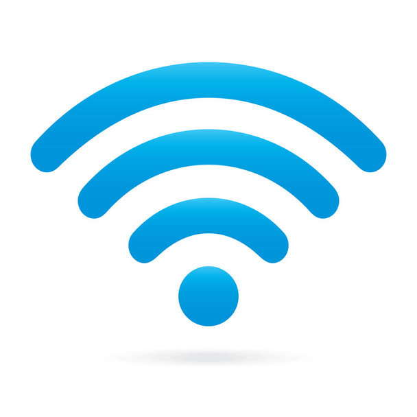 sky light blue wifi icon wireless symbol on isolated background - Vector, Image