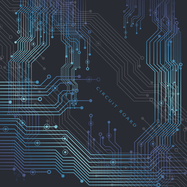 Circuit board, technology background. Vector illustration. - Vector, Image