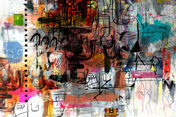 Arte abstracto collage
 - Foto, Imagen