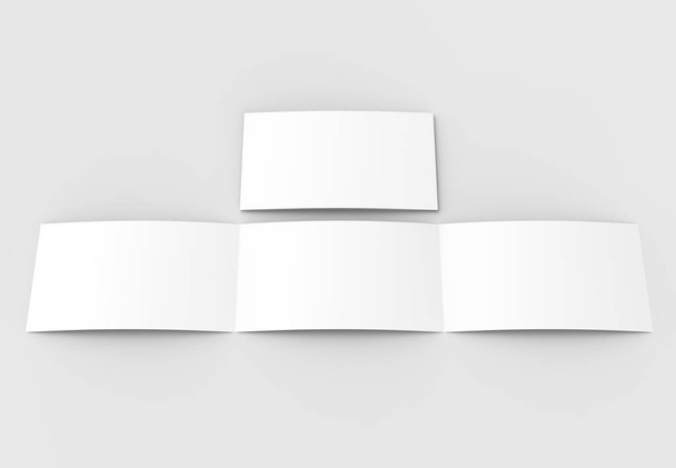 Шаблон бланка с трехслойным шрифтом hontal - пейзажная брошюра moc
 - Фото, изображение