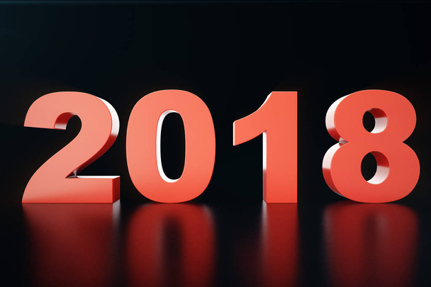 3D illustration 2018 text 3D Numbers. Happy New Year 2018 Text - Фото, зображення