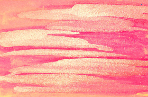 Gyönyörű rózsaszín akvarell háttér-ezüst festék - Fotó, kép
