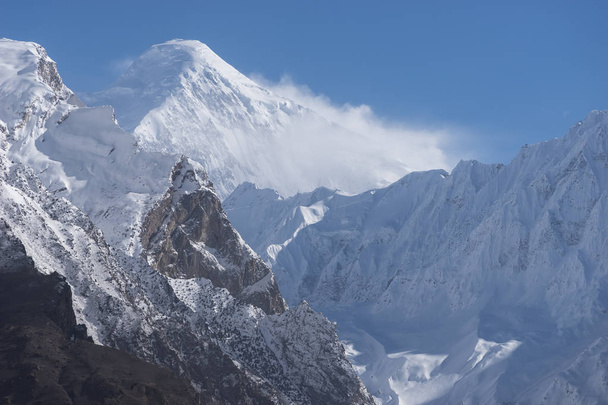 Diran mountain peak in Karakoram range, Hunza valley, Pakistan - Фото, изображение