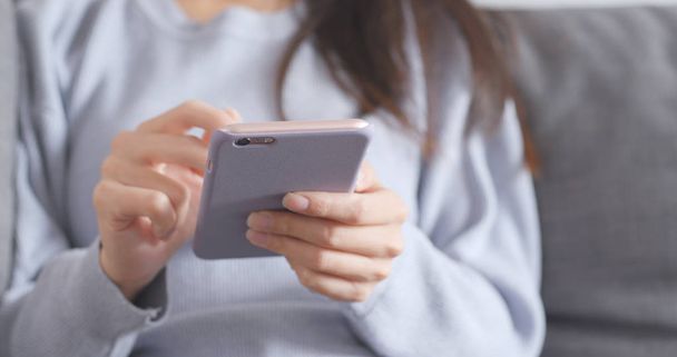 Close up of woman using smartphone  - Photo, Image