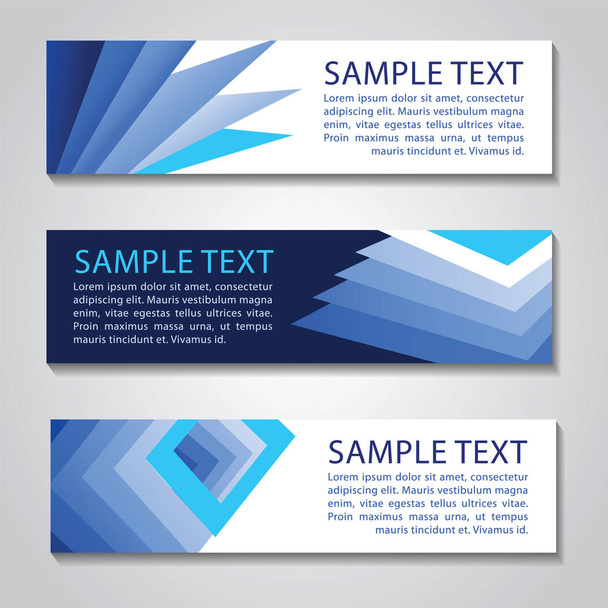 blau-weißes Banner, zur Gestaltung von Webseiten und zur Anpassung an Backgrou - Vektor, Bild