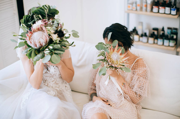 beautiful wedding flowers, decoration  - Фото, зображення