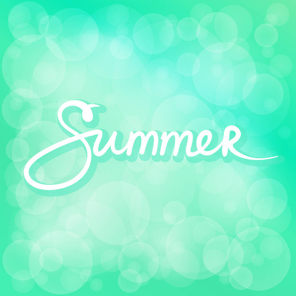 Summer Time Green Bokeh Background - Vector, imagen