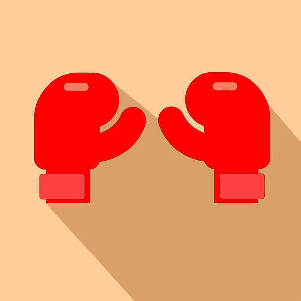 Boxerské rukavice v ploché styl vektorové eps 10 - Vektor, obrázek