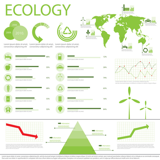 Ecology info graphics - Vetor, Imagem