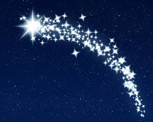 Christmas wishing shooting star - Foto, immagini