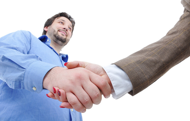 Young businessperson shaking hand isolated - Photo, Image