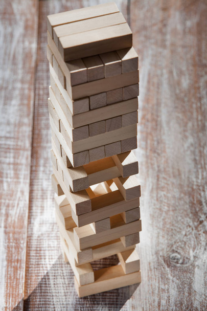 Wooden  blocks  game - Photo, Image