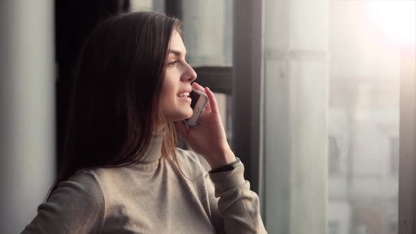 Girl Having Phone Talk - Filmati, video
