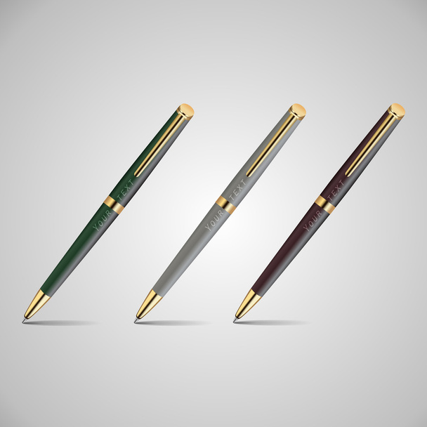 Vector illustration of three pens. - Vector, Image