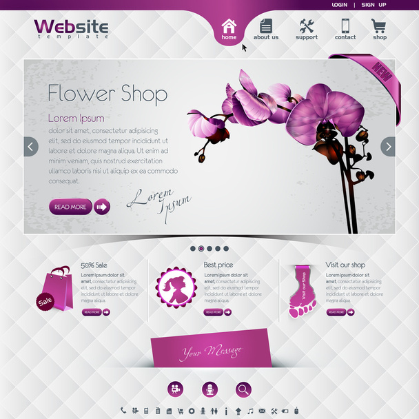 Flower shop - Vector, Image