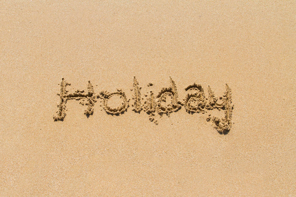 Word of Holiday on Sand - Photo, image