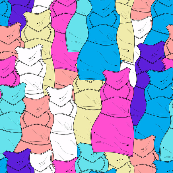 Vector background with colored dresses. - Vector, Image