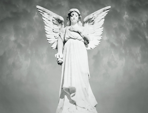 Engel in schwarz-weiß - Foto, Bild