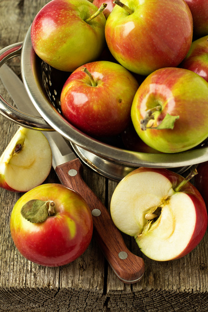 Apples on a wooden table - Fotó, kép