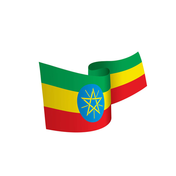 エチオピアの国旗、ベクトル イラスト - ベクター画像