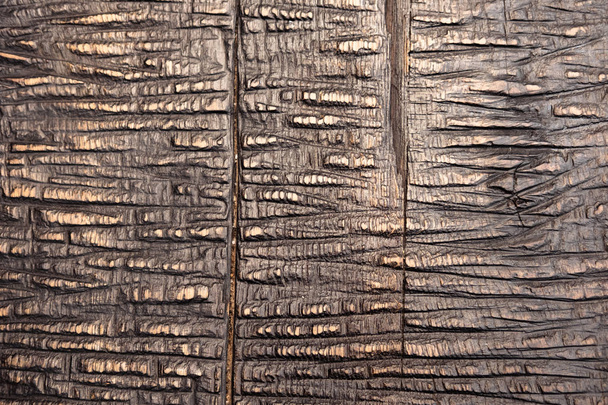 close-up shot of cracked wooden material texture - Photo, Image