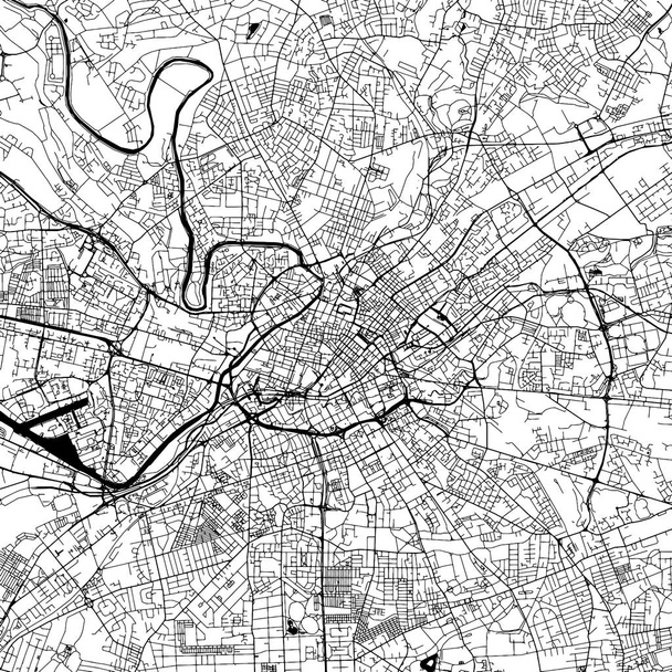 Manchester Downtown Vektorkarte - Vektor, Bild