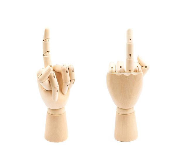 Wooden joint model of hand - Φωτογραφία, εικόνα
