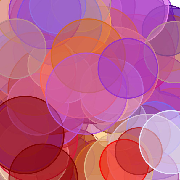 Abstract red orange brown violet circles illustration background - Photo, Image