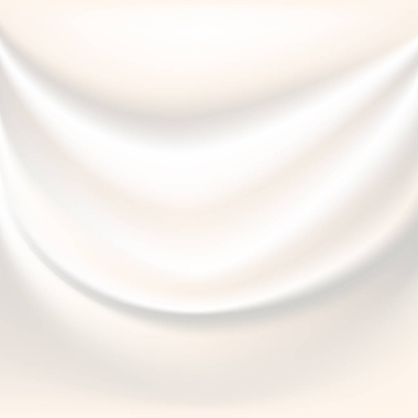 柔らかいカーテン、クリーム トーン、背景 - ベクター画像