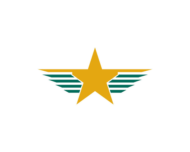 skrzydło gwiazda logo - Wektor, obraz
