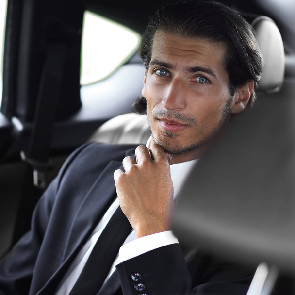 successful man sitting in the car - Photo, image