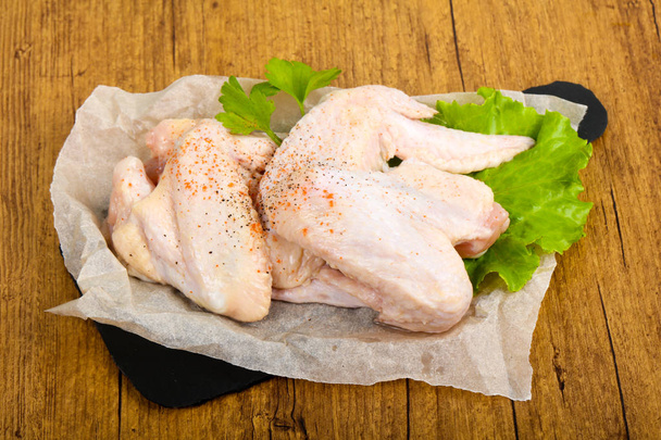 Asas de frango cruas prontas para cozinhar - Foto, Imagem