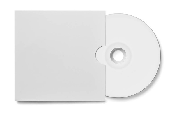 zbliżenie na płytę dvd cd na białym tle - Zdjęcie, obraz