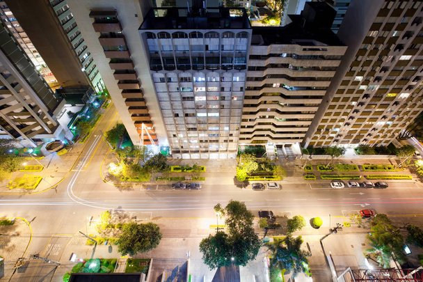 Avenue Sete de Setembro van bovenaf, Parana, Curitiba, Brazilië - Foto, afbeelding