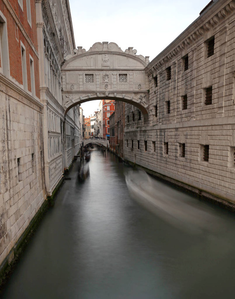 Bridge of sighs is an historical building  in Venice Island Ital - Photo, Image