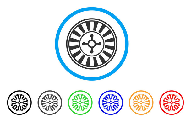 Casino Roulette Vector Icon - Vector, Imagen