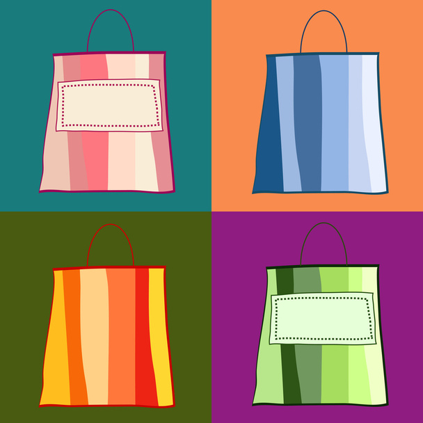 Colorful shopping bags - Vector, Imagen
