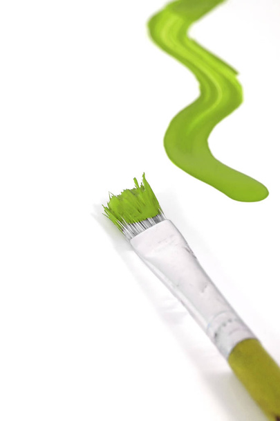 Groene verf Sroke - Foto, afbeelding