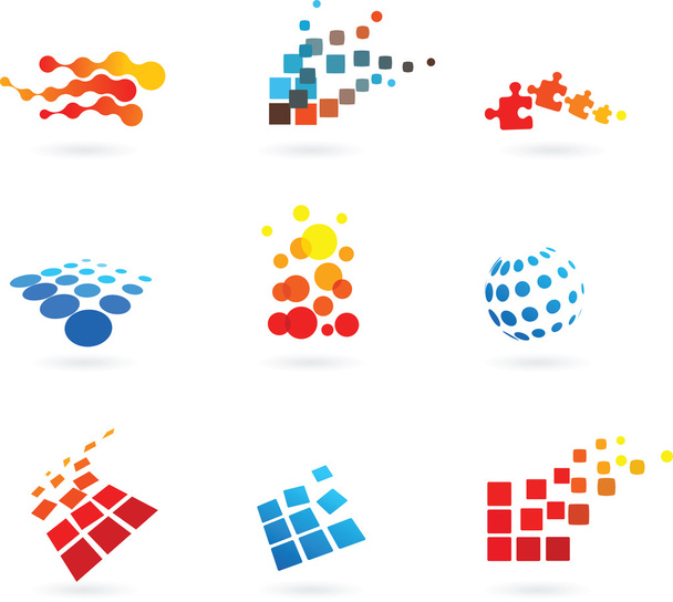Set of abstract vector icons - Vector, Image