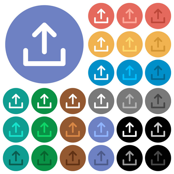 Carica simbolo rotondo piatto multi icone colorate
 - Vettoriali, immagini