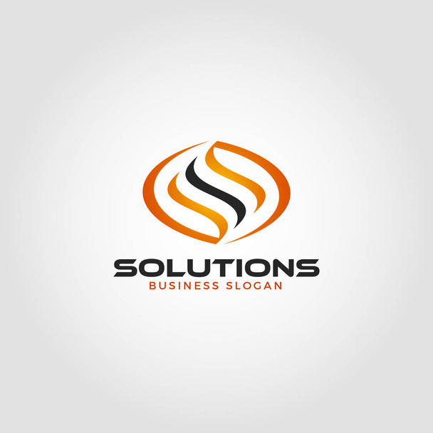 Solução é um logotipo de energia com letra S conceito transformada becom
 - Vetor, Imagem