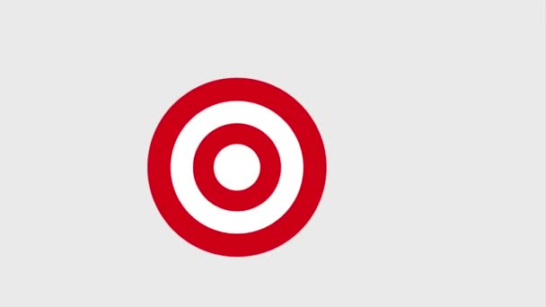 Bullseye of target en pijl raken van pictogrammen - Video