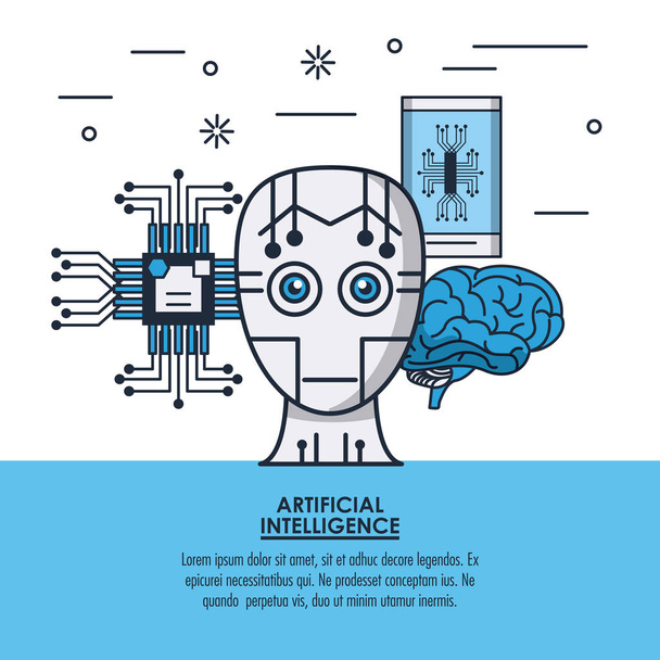 Artificial intelligence technology - Vector, Image