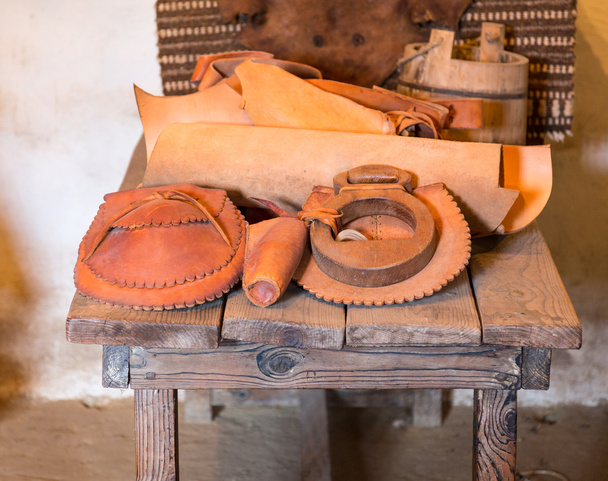 Hand made hats in spanish mission - Photo, Image