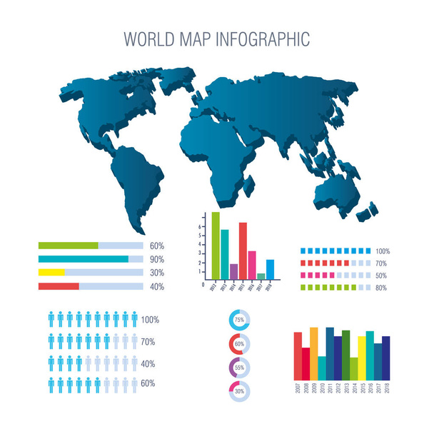 παγκόσμια πλανήτη infographic εικονίδια - Διάνυσμα, εικόνα