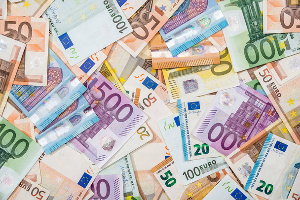 achtergrond van alle euro-rekeningen voor dwsing - Foto, afbeelding