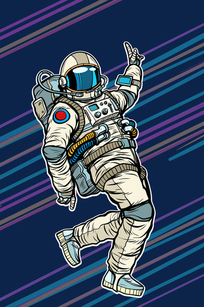 Astronaut dancing disco funny - Vettoriali, immagini