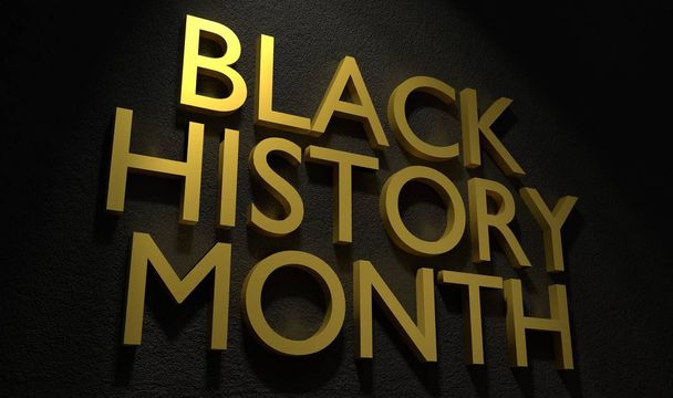Black History Month 3D render text - Foto, imagen
